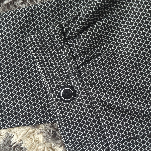 Ophelia Roe Black and White Print High Rise Elastic Waist Dress Pant Size M - Picture 2 of 5